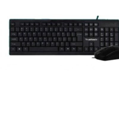 Kit Teclado Estándar y Mouse ACTECK AC-928984 , Estándar, 105 teclas, Negro