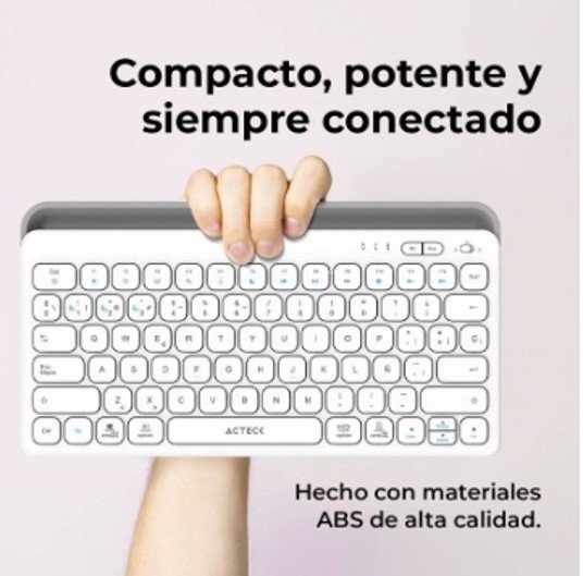 Teclado Inalámbrico Multidispositivos AC-940139 INSPIRE TREK TI737 Acteck Elite Series Bluetooth 5.1, Dongle 2.4 MHz - Imagen 3