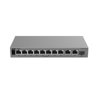 Switch Layer 2 Smart Cloud-Managed / 11 Puertos Gigabit / 8 Puertos PoE+ IEEE 802.3af/at 70 W / 1 Puerto SFP Uplink / Protección 6 kV / Gabinete Metálico Fanless / Gestión Cloud de por Vida / Modo CCTV de Un Clic