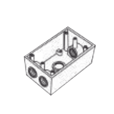 Caja Condulet FS de 3/4″ ( 19.05 mm ) con cuatro bocas a prueba de intemperie.