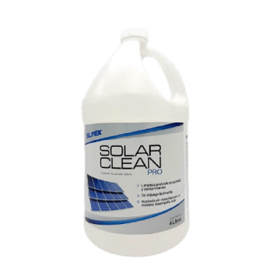 Limpiador Premium para Paneles Solares / Sin Enjuague / Secado Sin Manchas / Elimina Contaminantes que el Agua No Puede Remover / Fórmula Concentrada 25:1 / Seguro para Paneles / Presentación de 4 Litros