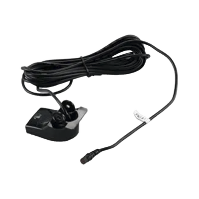 Transductor / Frecuencia 77/200 kHz / Potencia 500 W / Profundidad 1,900 pies (579 m) / Cable 30 pies (9.1 m) / Montaje Espejo
