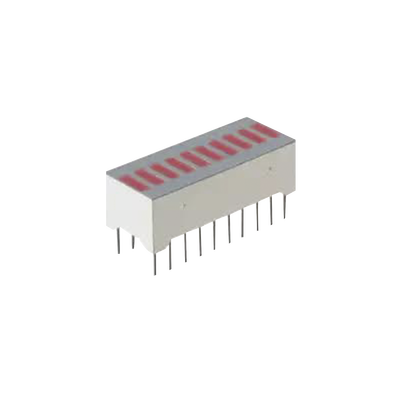 Barra Gráfica LED / 10 Segmentos Rojos / 0.3 Pulgadas DIP / 750 mW Máximo / -40°C a +85°C / 500 ns