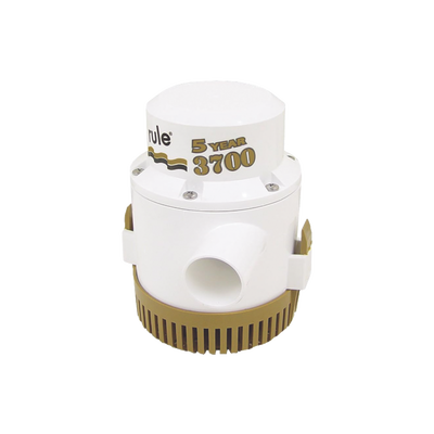 Bomba sumergible de achique / 3700 GPH / 12 VCD / Motor compacto / Eje acero inoxidable / Protección térmica TCO