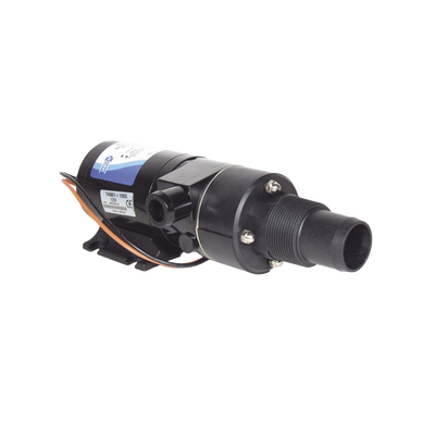 Bomba Maceradora / 12 Vcd / Caudal 43 l/min a 3 m / Altura Máxima 6 m / Entrada 38 mm (1½») / Descarga 25 mm (1″) / Autocebante 0,6 m
