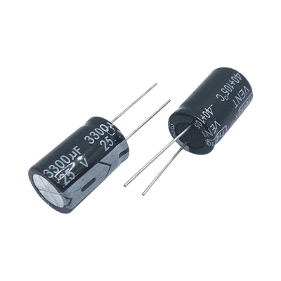 Capacitor Electrolítico Radial / 3300 µF / 25 Vcc / 105 °C / 18 x 25 mm