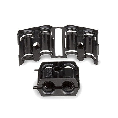 Sujetador Doble para Cable / 9-12 mm (0.35-0.47 in) / Click-On / M8 / -40°C a +85°C / Paquete 10 pzas