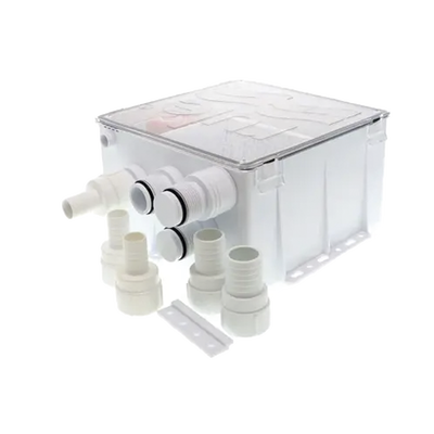 Sistema de Desagüe para Duchas / 800 GPH / 12 VDC / Interruptor de Flotación Automático / Válvula Antirretorno / Cubierta Sellada