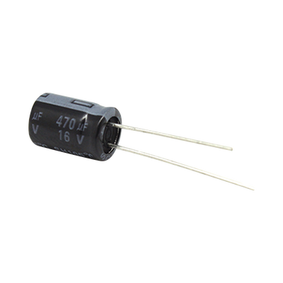 Capacitor Electrolítico de Aluminio / 470 µF / 16 Vcc / 105 °C / Radial / 8 x 11 mm