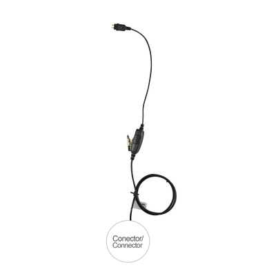 Micrófono de 1 Cable / Serie LOC / Compatible ICOM IC-F4003/4013/2000/4021/4031/4103/4210/4230 / Cables Reforzados con Kevlar / Conector 5 lb