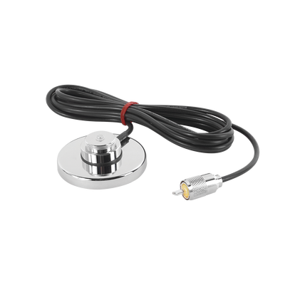 Montaje Magnético para Antena / NMO 3/4″ / Cable RG58U 3.5 m (11.5 ft) / Conector UHF Macho PL259 / 50Ω / Exterior