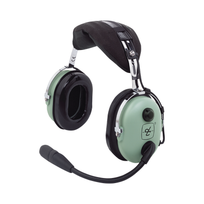 Auriculares de Aviación / Atenuación de Ruido Pasivo 23 dB NRR / Micrófono Electret Amplificado M-7A / Diseño Ligero / Compatible Aviación General y Estándares Militares