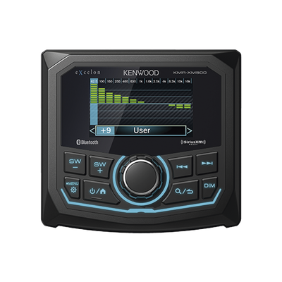 Estéreo Marino / Pantalla 2.7 Pulgadas / Bluetooth / IP66 Sumergible / 3 Salidas Previa 4.0V / USB Frontal / Iluminación Multicolor