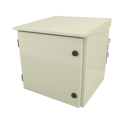 Gabinete para Poste/Torre/Pared de Exterior con Ventiladores y Termostato con Rack de 19″ de 9 U.