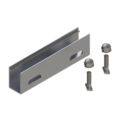 Cople de Aluminio para Riel / Aluminio Serie 6000 / Compatible N Rail 4.72 y M2 / Acero Inoxidable / 115 g