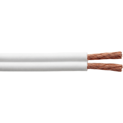 Cable 2 x 16 AWG /  Flexible Tipo SPT (POT) / 300V 60°C / 100 Metros ( 328.08 Pies ) Cobre Suave / Aislamiento PVC / Paralelo / Blanco / Cumple NOM-001-SEDE/ Aplicaciones en Electrodomésticos y Electrónicos
