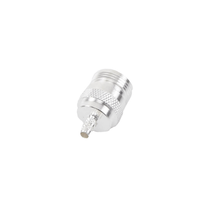 Conector Coaxial N Hembra / Anillo Plegable / Cables LP-195, LP-142, RG-142/U, LMR-195 / Cuerpo Bronce Niquelado / Contacto Oro / Aislante Teflón