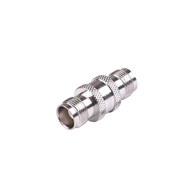 Adaptador Barril RF / Conector TNC Hembra a TNC Hembra / Montaje en Línea / Cuerpo Bronce Niquelado / Contacto Oro / Aislante Teflón