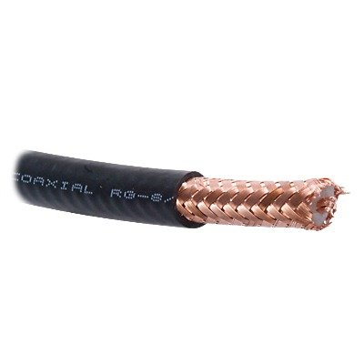 Cable coaxial / Blindaje malla cobre 97% / Impedancia 50 ohms / Atenuación 4.1 dB a 450 MHz / 30.5 ft (10.29 mm)