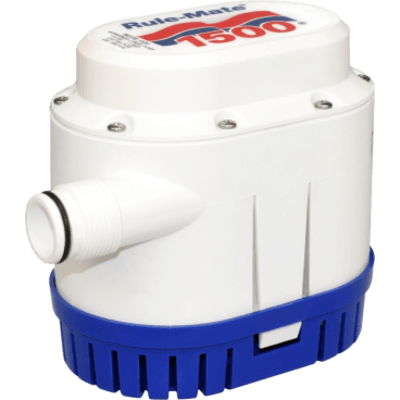 Bomba de Achique Automática / 1500 GPH / 12V CC / Interruptor Integrado / Plásticos ABS / Marítima