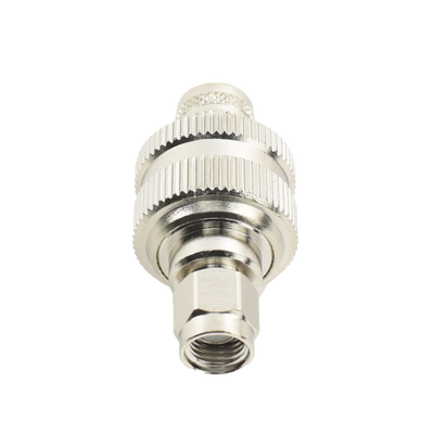 Conector SMA Macho Inverso / Anillo Plegable / Cables RG-8/U, LMR-400, Belden 9913 / Cuerpo Bronce Níquel / Contacto Oro / Aislante Teflón