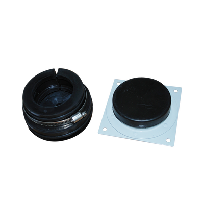 Placa Pasamuro / Cable Coaxial 1/2″ / IP66 / Aluminio / 127×127 mm | 5×5 in