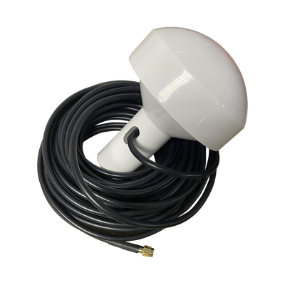 Antena GPS Marina / 1575.42 MHz / Ganancia 28 dBi / Omnidireccional / Cable RG58 10 m (32.8 ft) / Conector SMA Macho / Soporte Rotativo