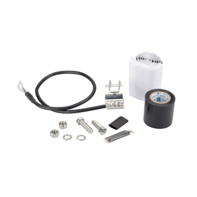 Kit de Aterrizaje para Cable Coaxial 7/8″ / Conductor Calibre 6 / Longitud 609.6 mm (24″) / Acero Inoxidable / Terminal 1 o 2 Puntos