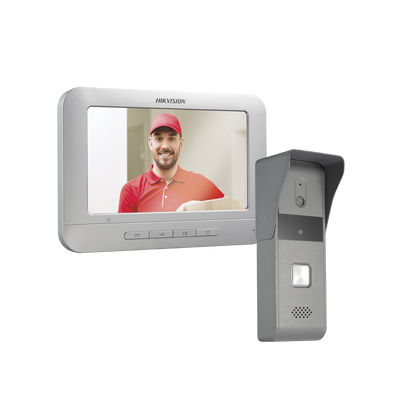 Kit de Videoportero Analógico con Pantalla LCD a Color de 7″ / Frente de Calle para Exterior IP65