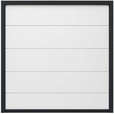 Seccion para puerta de Garage / Lisa / Linea Central / Panel de 18″ / Color blanco / Para APDOOR128 / Estilo Americana.