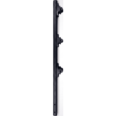 Poste de Paso / Tubo de Acero Galvanizado / Diámetro 1″ / Longitud 75 cm / 3 Aisladores / Pintura Negra / Peso 0.5 KG