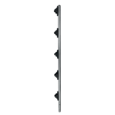 Poste de Paso de Acero Galvanizado / Diámetro 1″ / Longitud 100cm / Forma Redonda / 5 Aisladores Integrados / Incluye Tapa / Peso 0.8 KG