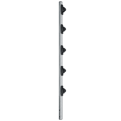 Poste de Paso / Tubo de Acero Galvanizado / Diámetro 1″ / Longitud 120 cm / 5 Aisladores / Sin Pintar / Peso 0.9 KG