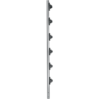 Poste de Paso / Tubo de Acero Galvanizado / Diámetro 1″ / Longitud 140 cm / 6 Aisladores / Sin Pintura / 1 KG