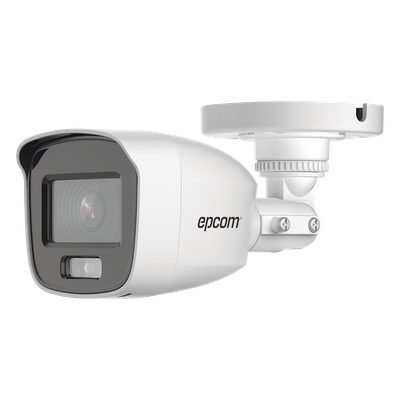 Cámara Bala TurboHD / 3K (2960×1665) / ColorVu 24/7 / Luz Blanca 20 m (65.6 ft) / Audio por Coaxitron / IP66 / 4 Tecnologías / WDR Digital / Metal