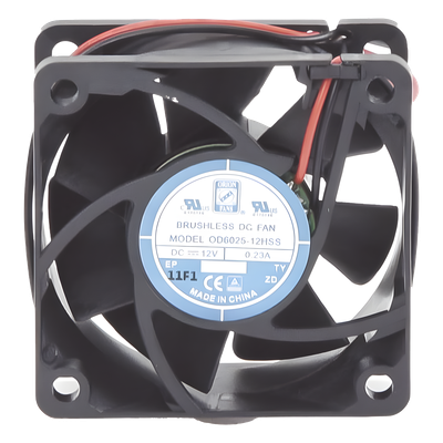Ventilador Axial Anticondensante / 60 x 60 x 25 mm / 12 Vcc / 4390 RPM / 25.0 CFM / Unión Sellada