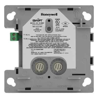 Módulo Monitor Inalámbrico Direccionable / Contactos Secos / Malla SWIFT FlashScan / Batería Litio 2 Años / UL 268 y UL 864