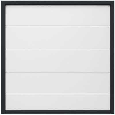 Seccion para puerta de Garage / Lisa / Linea Central / Panel de 21″ / Color blanco / Para APDOOR208 / Estilo Americana.