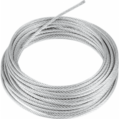 Cable de Retenida de Alta Resistencia / 7 Hilos Trenzados / 3/16 Pulgadas / Carga a Ruptura 1294 kg (2850 lb) / Galvanizado Clase A / 100 m (328 ft)