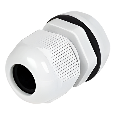 Conector Plástico Gris Tipo Glándula para Cable de 10 a 14 mm de Diámetro.