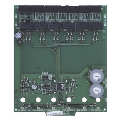 Módulo de Control Direccionable / 6 Relevadores Form-C / Dirección Automática 01-154 / Terminales Extraíbles 12-18 AWG / LED de Estado por Punto / Montaje en Gabinete o Chasis
